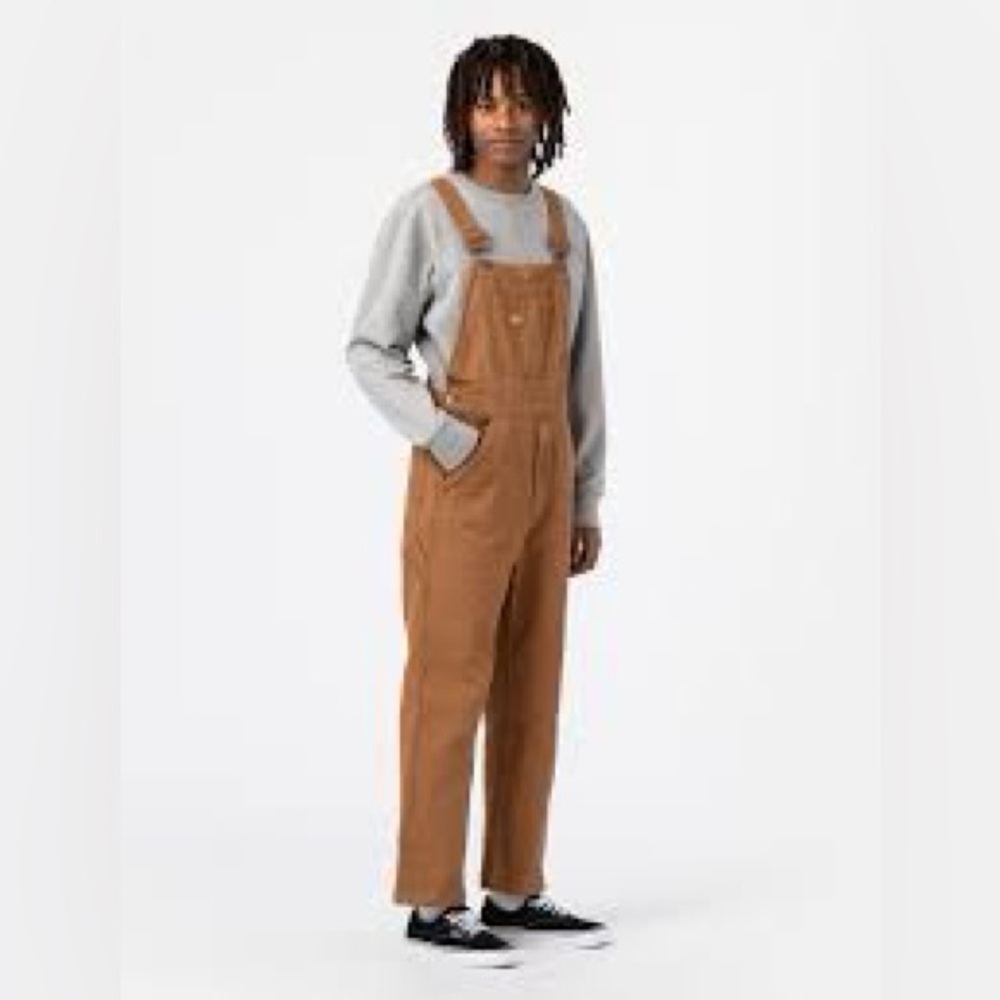 Caramel Brown Corduroy Overalls